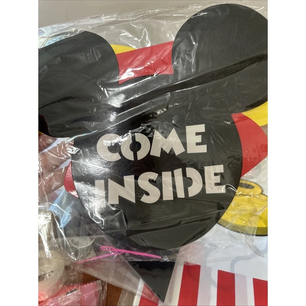 1st Birthday Cartoon Mouse Decorations - Banners, Balloons, Door Hanger, Crown..